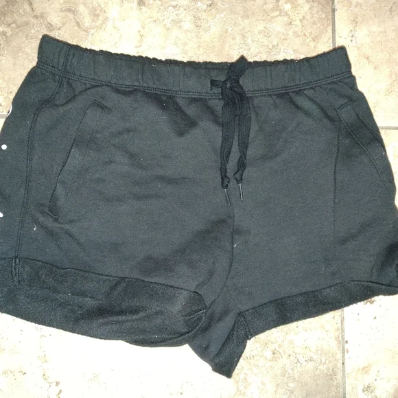 Rare French Terry Black Athletic Shorts Pink Victoria Secret Small Ladies Shorts - Picture 5 of 6